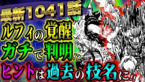 【ワンピース考察】”必見”最新1041話!ニカニカでも消しゴムでも無い!ルフィの覚醒がヤバすぎる!!【ONE PIECE最新話ネタバレ】